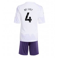 Fotbalové Dres Manchester United Matthijs de Ligt #4 Dětské Venkovní 2025-26 Krátký Rukáv (+ trenýrky)